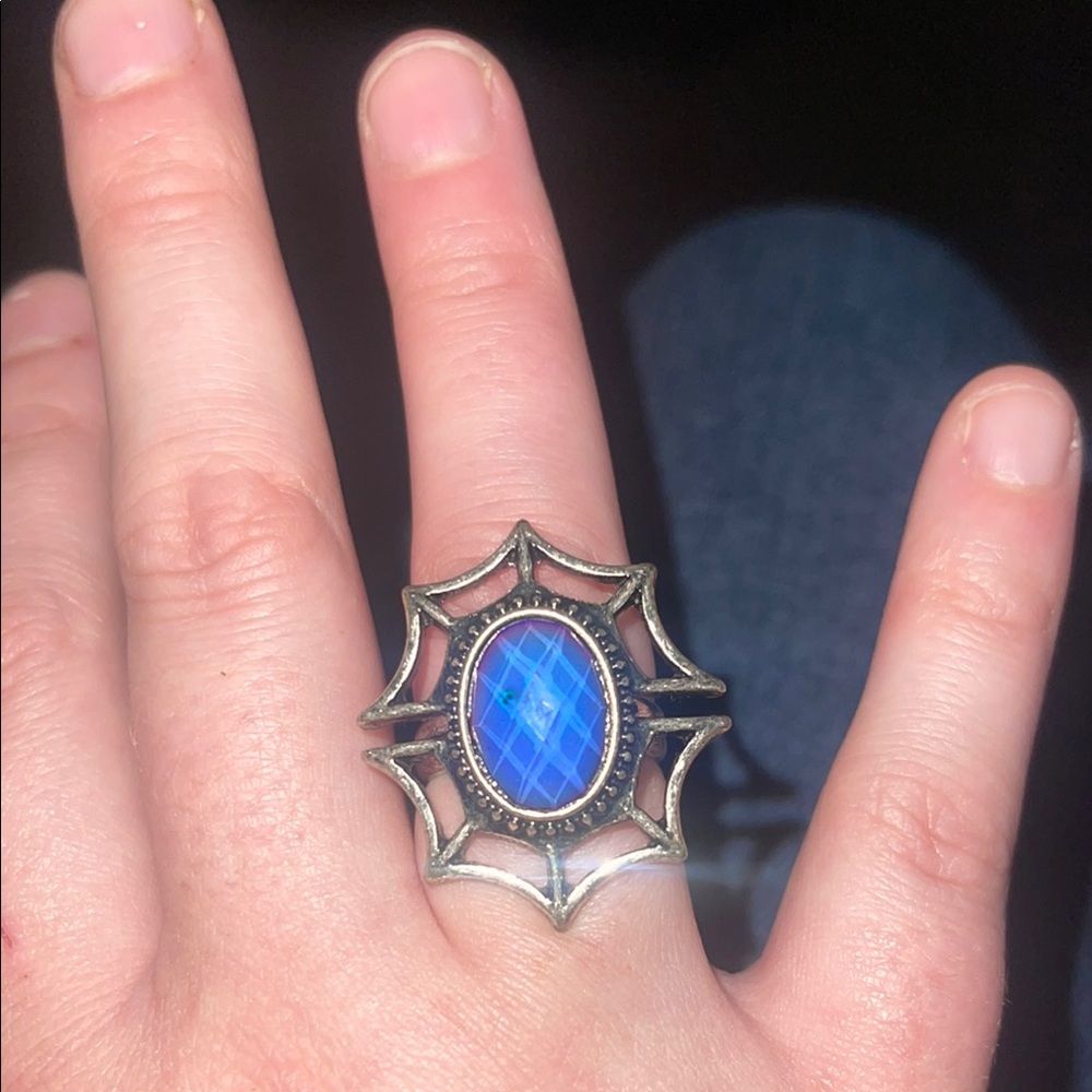 Mood changing  Spider Web Ring